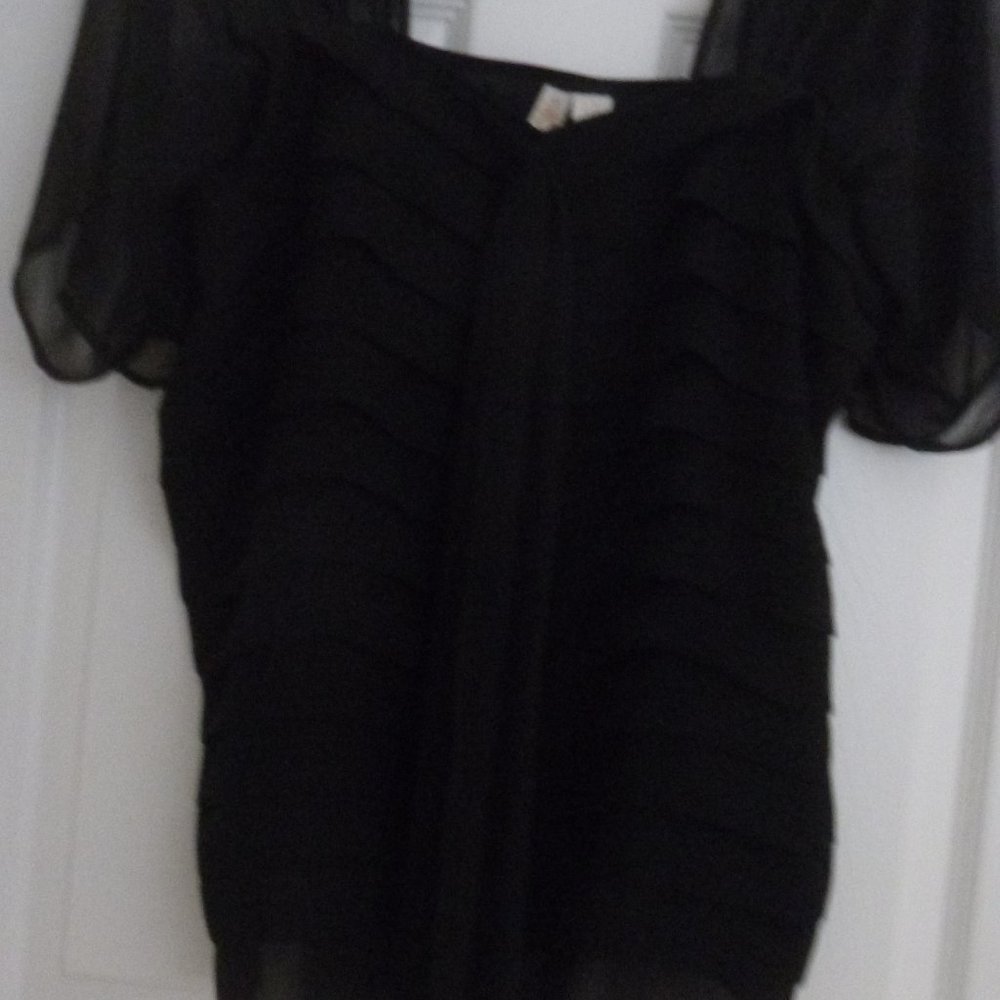 Women's black lace top